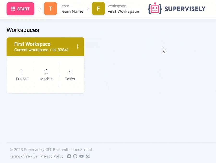 Copy the workspace ID from the context menu